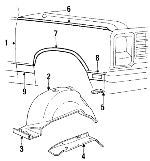 Exterior Trim - Fender for 1987 Dodge Ramcharger #0