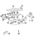 68395058AA - : Header Foam Seal, Right for Jeep: Gladiator, Wrangler Image