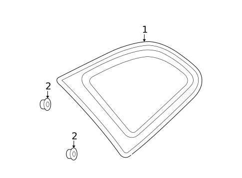 Glass & Hardware for 2009 Hyundai Santa Fe #0