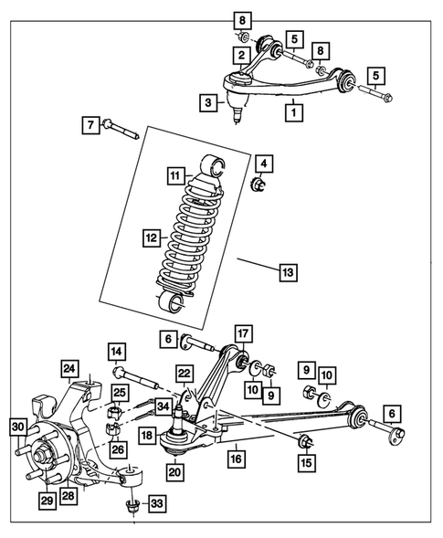 Front Suspension, Strut and Cradle for 2013 SRT Viper #0