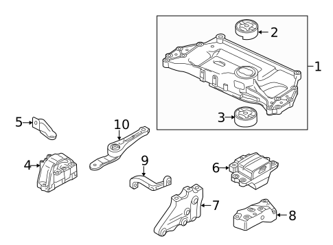 Engine & Trans Mounting for 2012 Volkswagen Jetta #1
