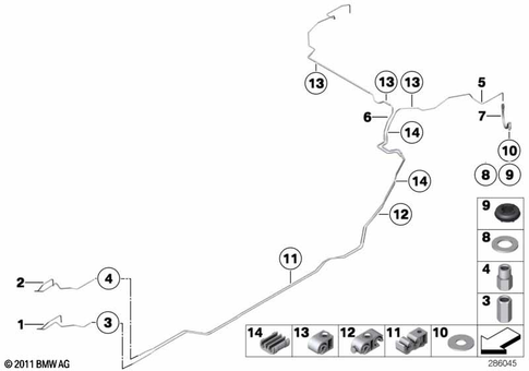 Brake Pipe Rear for 2015 BMW BMW ALPINA B7LX #0