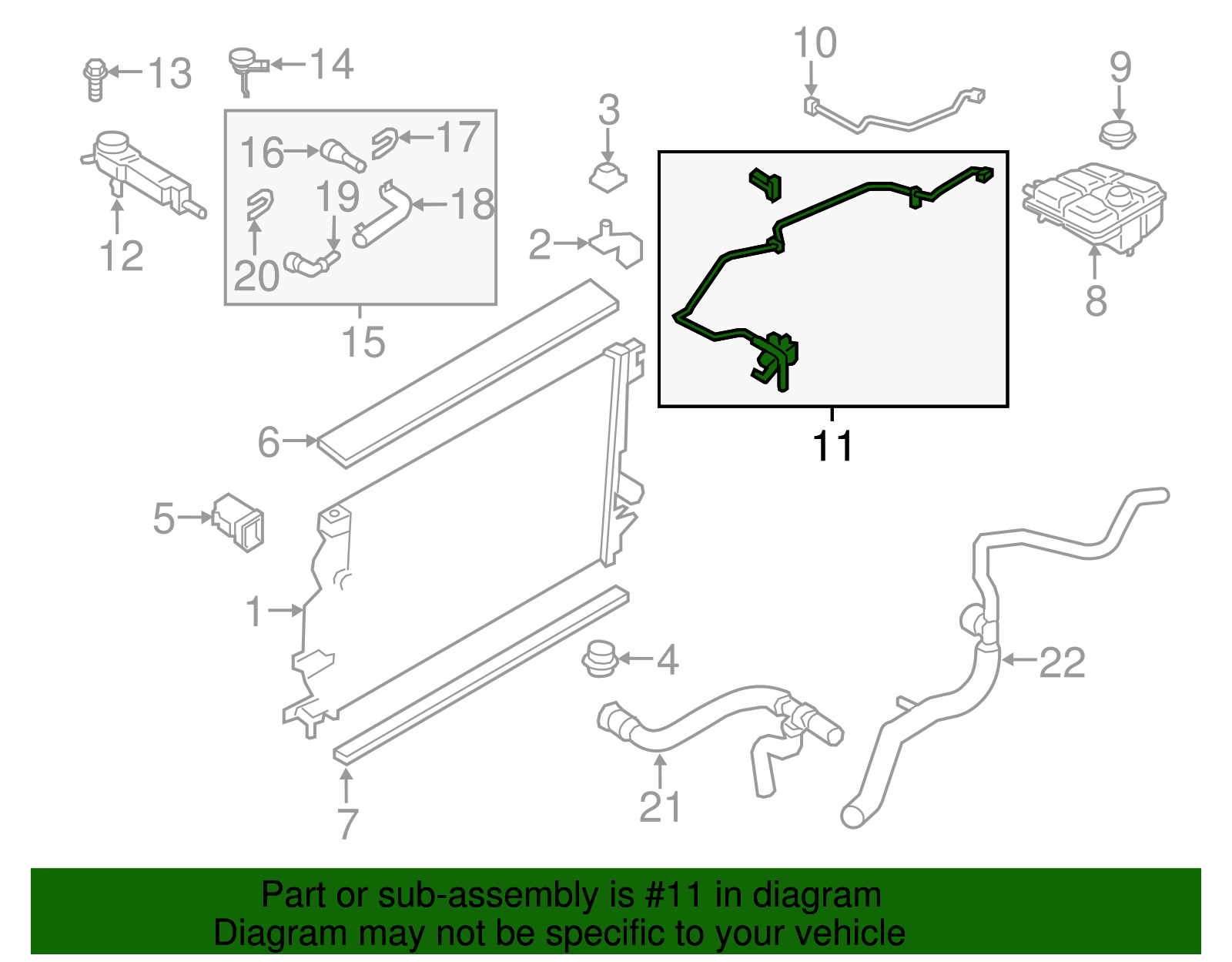 DM5Z-8063-A - Reservoir Hose 2013-2018 Ford C-Max | Ford Parts Direct