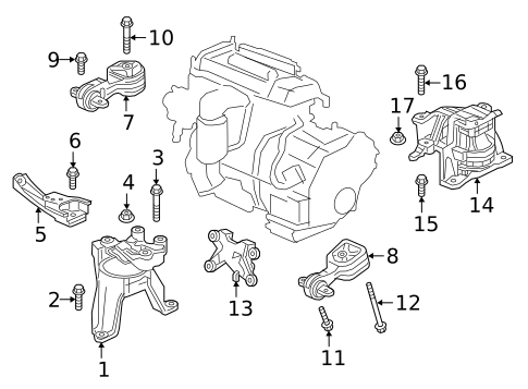 Engine & Trans Mounting for 2019 Honda CR-V #0