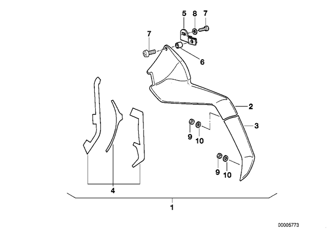 46632316450 - : Bracket Right for BMW-Motorrad Image