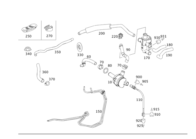 163501022064 - Heating and Ventilation: Holder for Mercedes-Benz: 250, 300S, C300, C350, CL550, CL600, CL63 AMG, CL65 AMG, E350, ML320, ML430, ML55 AMG, S350, S400, S500, S550, S600, S63 AMG, SLK230, SLK320 Image image