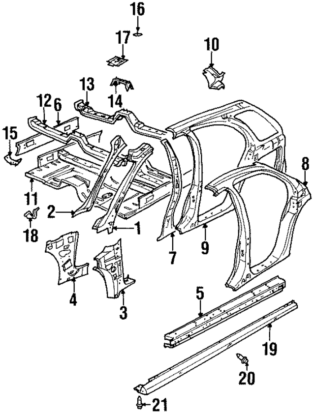 21122910 - Body: Windshield Pillar for GM Image