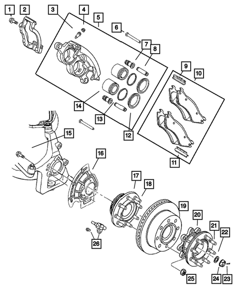Front Brakes for 2007 Dodge Ram 3500 #1