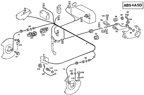 Front Brake Lining Wear Indicator, Abs & Automatic Locking Differential for 1989 Mercedes-Benz 190 E #1