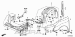 74102TK4A00 - Body/Air Conditioning: STRAKE, R. FR. for Acura Image