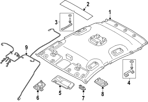 Interior Trim - Roof for 2024 Hyundai Kona Electric #0
