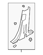 LB5Z7824347AK - Body: Lower Center Pillar Trim for Ford: Explorer Image