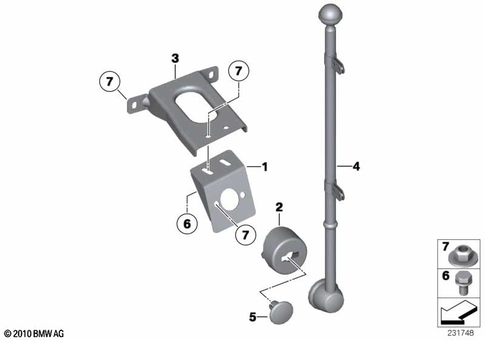 Flag Holder for 2010 BMW 740i #0