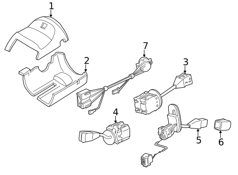Shroud, Switches & Levers for 2001 BMW Z3 #0
