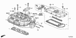 17140RK1A01 - Engine: COVER, IN. MANIFOLD (UPPER) for Acura Image