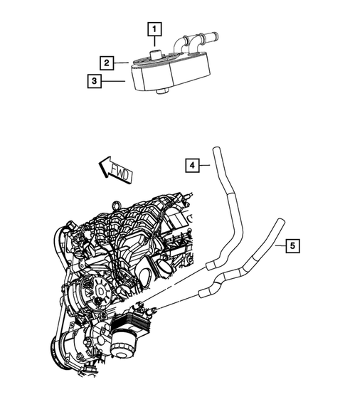 Engine Oil Cooler for 2017 Dodge Journey #0