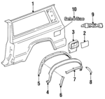 57000151 - Body: Quarter Panel for Jeep: Cherokee Image