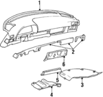 1266806987 - Body: Instrument Panel for Mercedes-Benz Image
