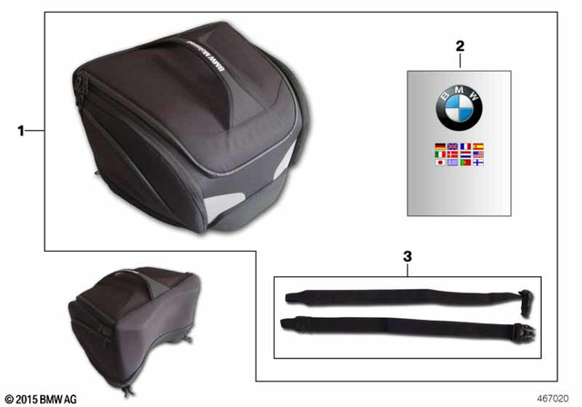 77498545896 - Luggage &amp; Storage: Attachment Element Rear Bag for BMW-Motorrad Image