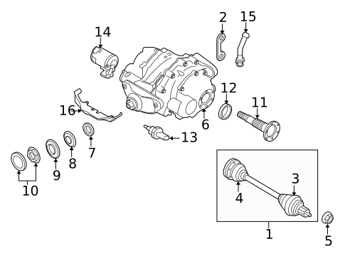 Axle & Differential for 2011 BMW X6 #0