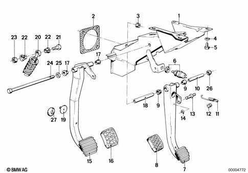 Pedals for 1985 BMW 635CSi #0