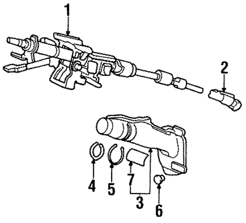 Steering Column Assembly for 1995 Honda Odyssey #0