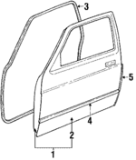 12300650 - Body: Side Molding for Chevrolet: S10, S10 Blazer | GMC: Jimmy S15, S15 Image