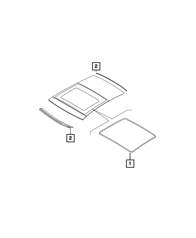 68630199AA - Body Sheet Metal Except Doors: Sunroof Glass Seal for Mopar Image