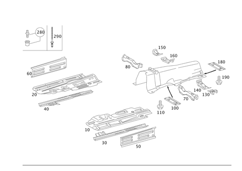 Front Floor for 2007 Mercedes-Benz SLK280 #0