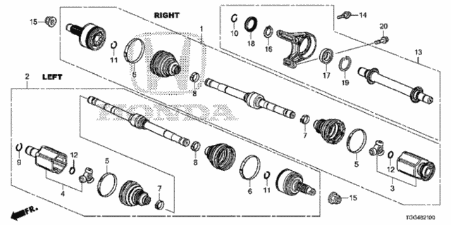 Driveshaft - Half Shaft for 2018 Honda Civic #0