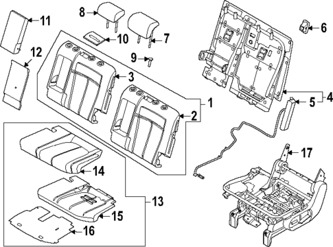Rear Seat Components for 2025 Hyundai Ioniq 5 #0
