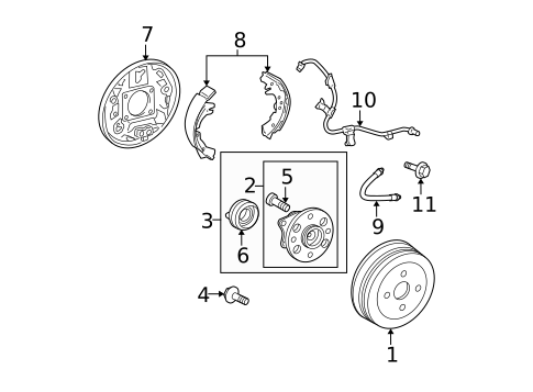 Rear Brakes for 2011 Toyota Yaris #0