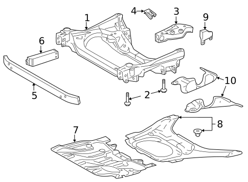 Suspension Mounting for 2013 Lexus LS460 #2