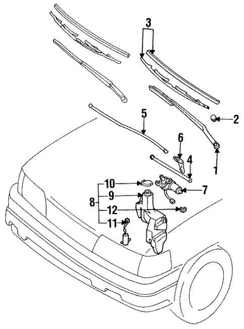 Wiper & Washer Components for 1993 Mazda MPV #0
