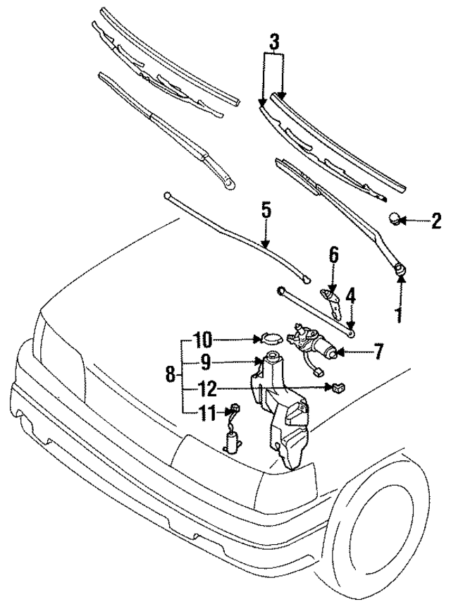 LA0167482 - : Washer Pump for Mazda Image