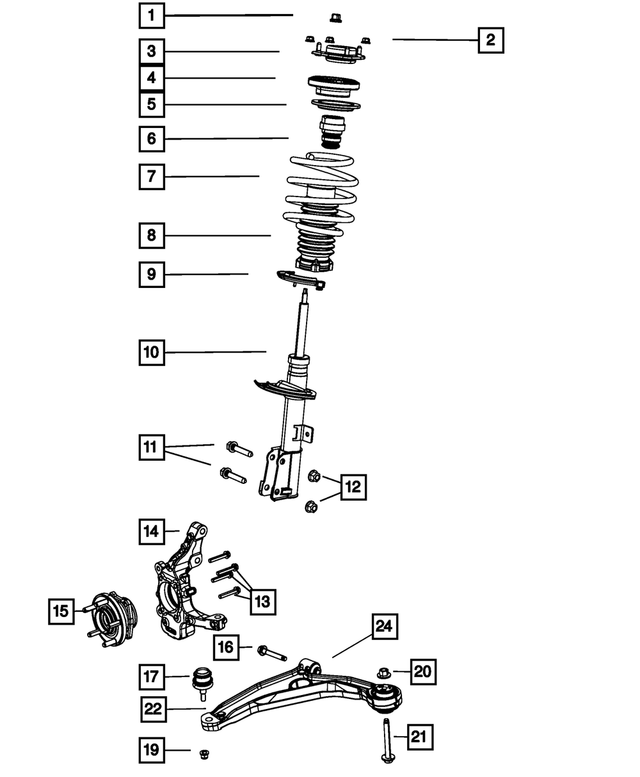 5272625AE - Front Suspension: Front Coil Spring for Mopar Image image
