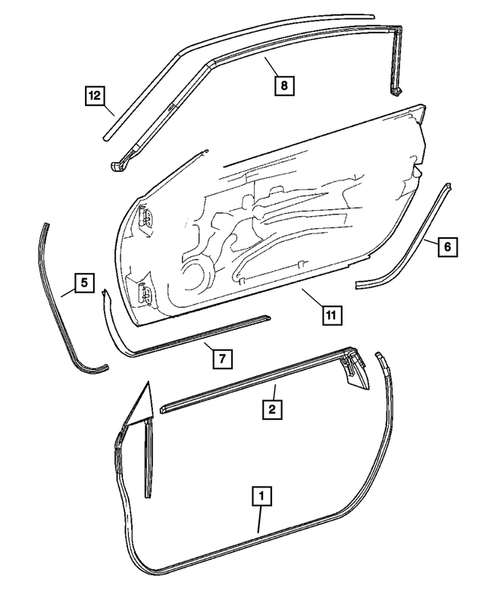 Weatherstrips and Seals for 2004 Chrysler Crossfire #0