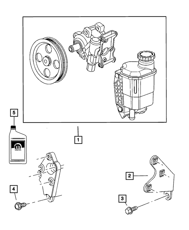 68102457AA - Steering: Power Steering Pump for Mopar Image