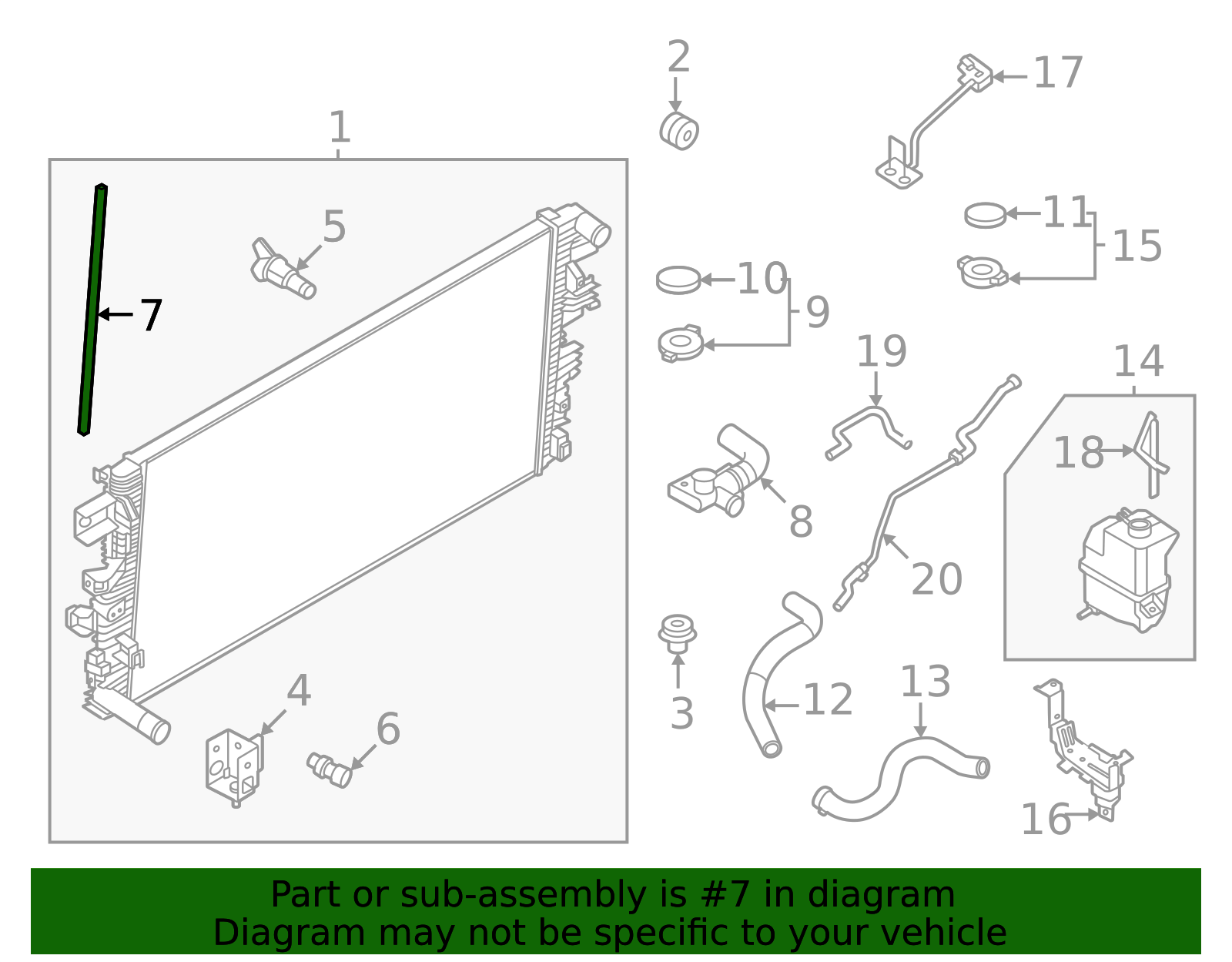 21496-7JA0C - Radiator Air Seal Official Nissan Parts Store