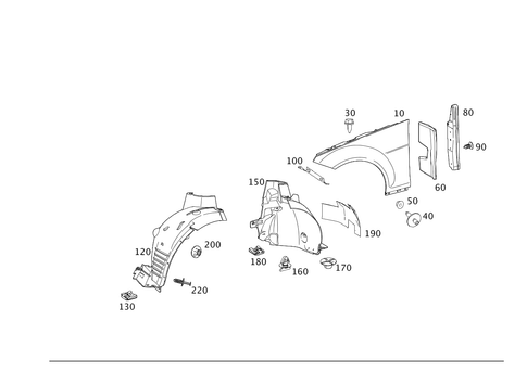 Front Fender for 2013 Mercedes-Benz C 250 #0