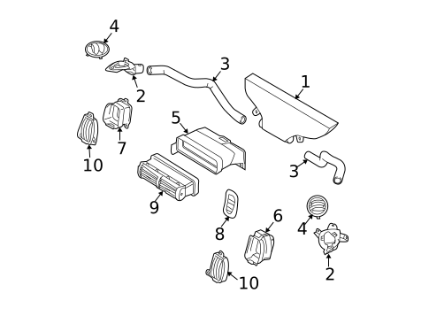 Ducts & Louver for 1999 Ford Ranger #0