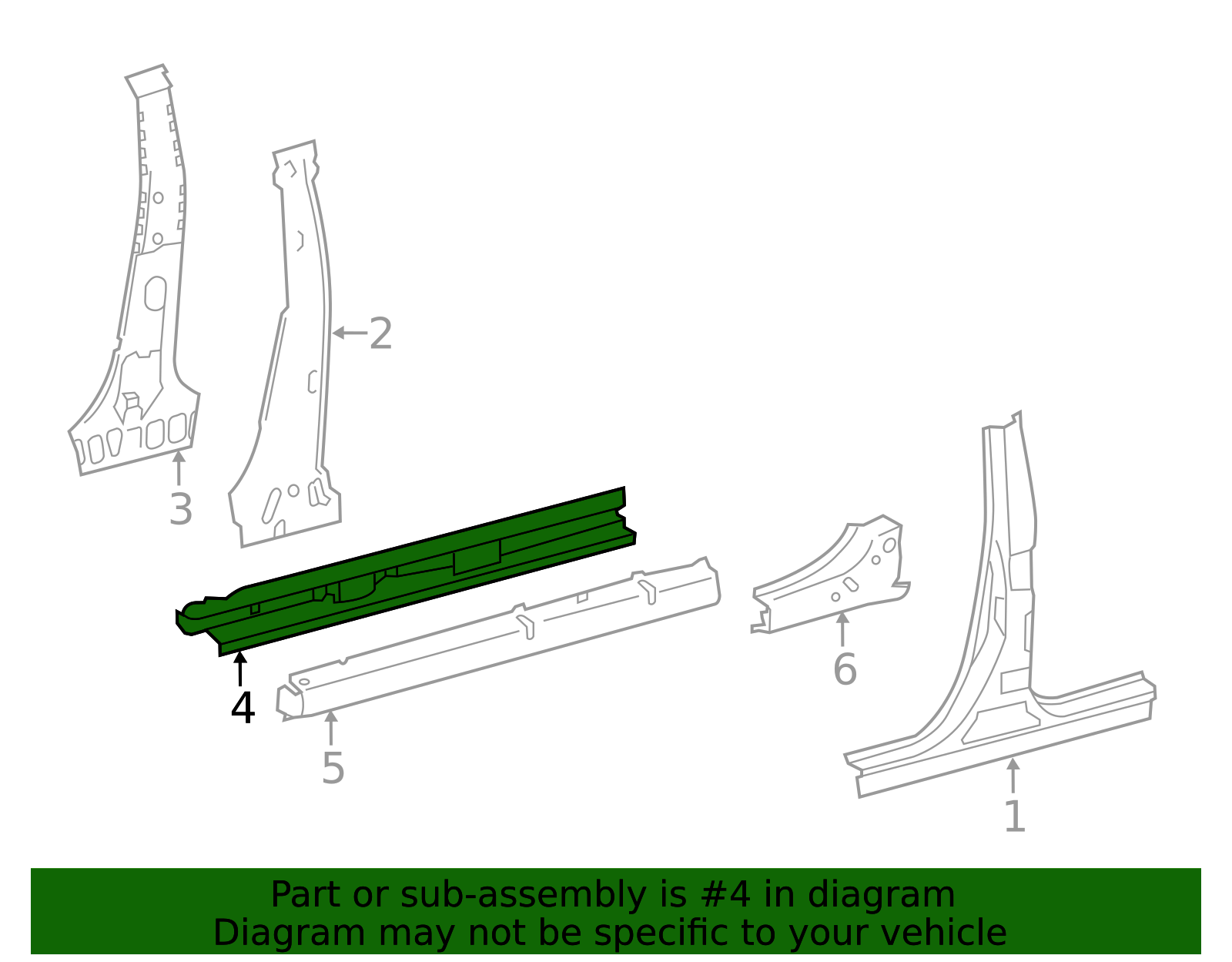 57401-07050 - Inner Rocker | Conicelli Toyota