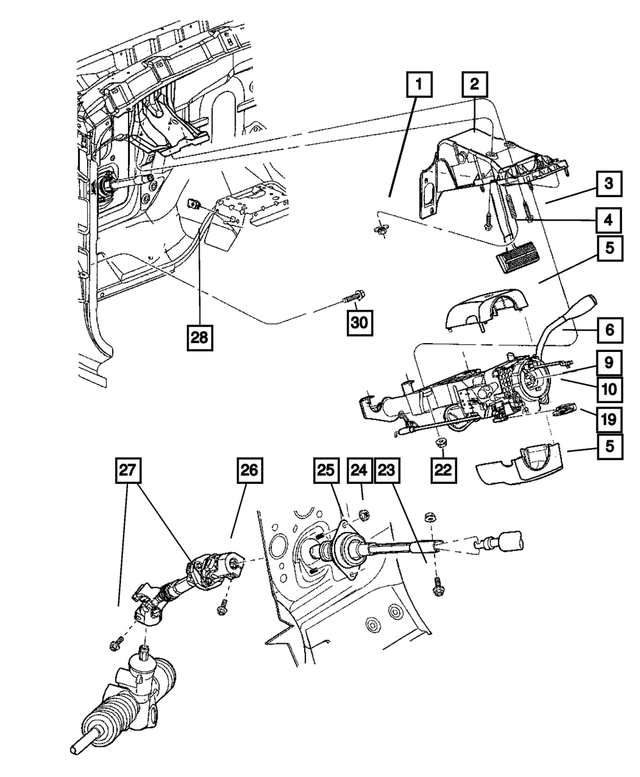 6503368 - Steering: Hex Nut And  Washer for Mopar Image image