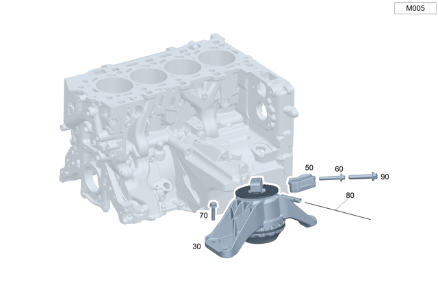 2062405501 - Engine/Transmission Suspension: Engine Mount for Mercedes-Benz: C43 AMG, C63 AMG S E Performance, CLE53 AMG, GLC43 AMG, GLC63 AMG S E Performance Image image