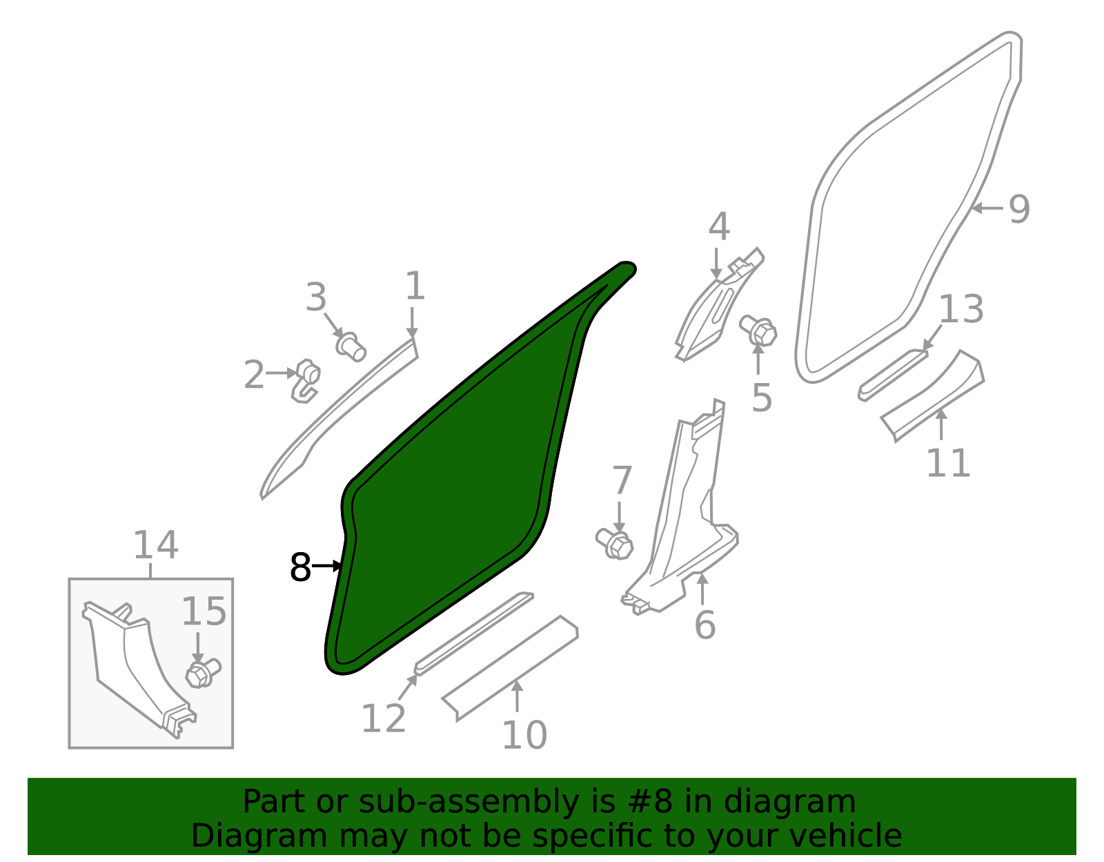 76922-5AA0E - Door Seal 2015-2024 Nissan Murano | Official Nissan Parts ...