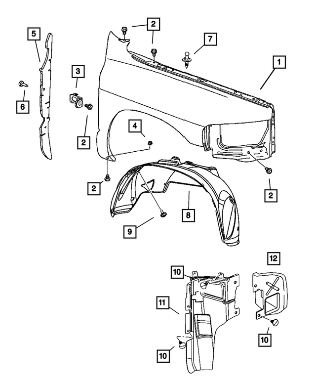 6509403AA - Body Sheet Metal Except Doors: Nut/rivet for Mopar Image