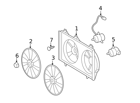 Cooling Fan for 2014 Toyota Camry #0