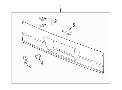 Exterior Trim - Tail Gate for 2005 Pontiac Aztek #0