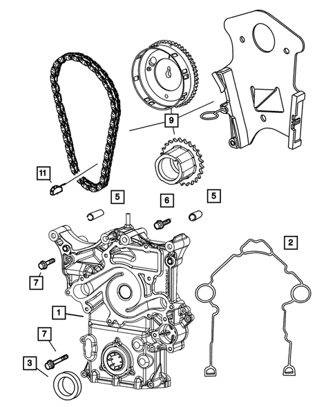 Timing Belt and Cover for 2003 Dodge Ram 2500 #0