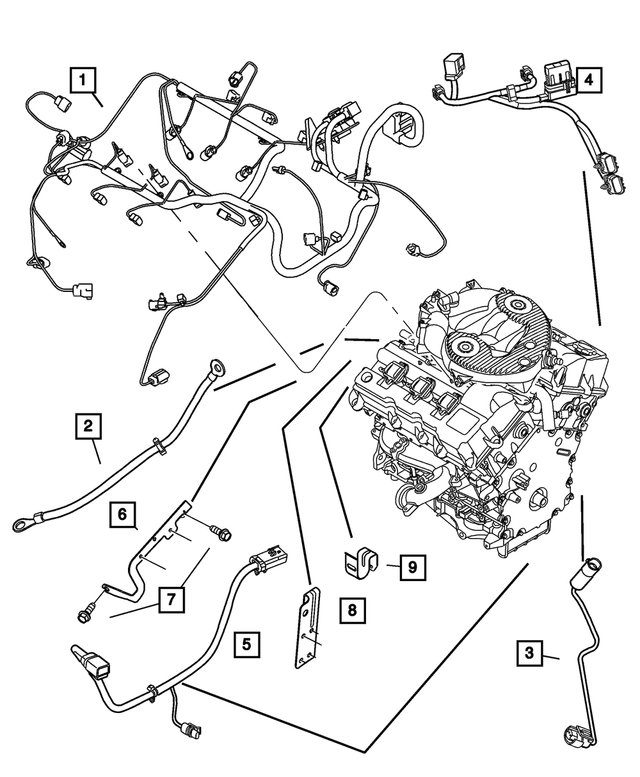 « 4801354AC –  : Moteur Cablage pour Mopar Image »
